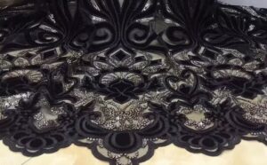 African lace patterns used for wedding attire.